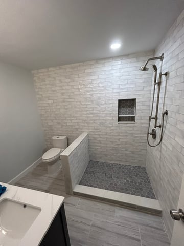 Classic Subway Tile with Custom Niche by Alliance Construction